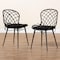 Baxton Studio Sabelle Modern Bohemian Black Finished Rattan and Metal 2-Piece Dining Chair Set, PR 231-2PC-12820-ZORO - alternate 4